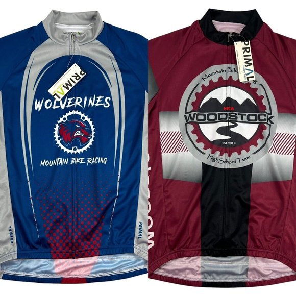 Lot of (2) NWT Primal Full Zip Cycling Jersey Woodstock Mountain Bike Team Men S - Picture 1 of 12